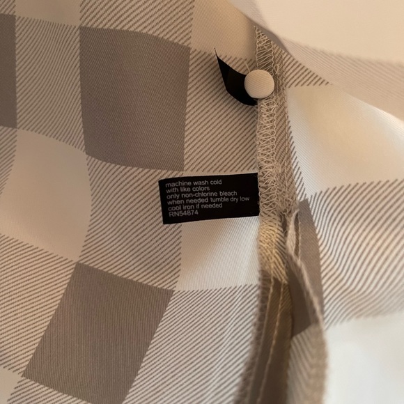 NWT The Limited SZ S White and Grey Check 3/4 Sleeve Blouse! - Picture 11 of 13